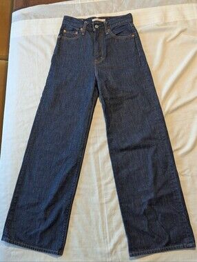Levi's Indigo Wide-Leg High-Rise Jeans